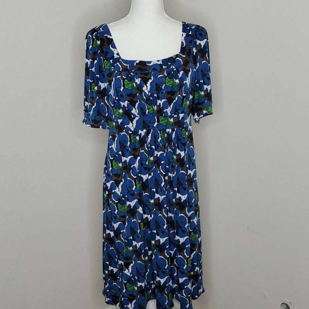 Floral Blue and Green Dress